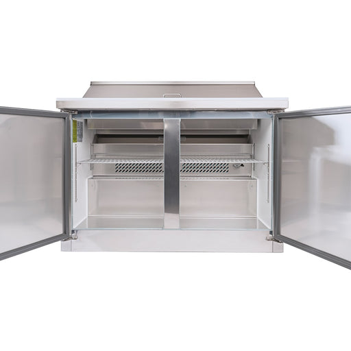 Kelvinator KCHST48.12 48" Sandwich/Salad Prep Table with Refrigerated Base – 12 cu.ft., 2 Doors - Industry Kitchen Supply