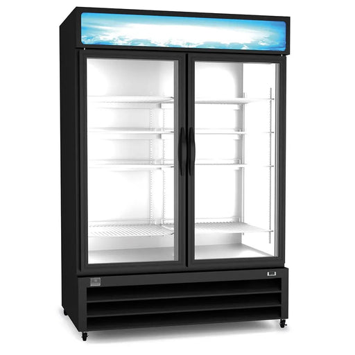 Kelvinator Commercial KCHGM48R 54" Two-Section Glass Door Merchandiser - Industry Kitchen Supply