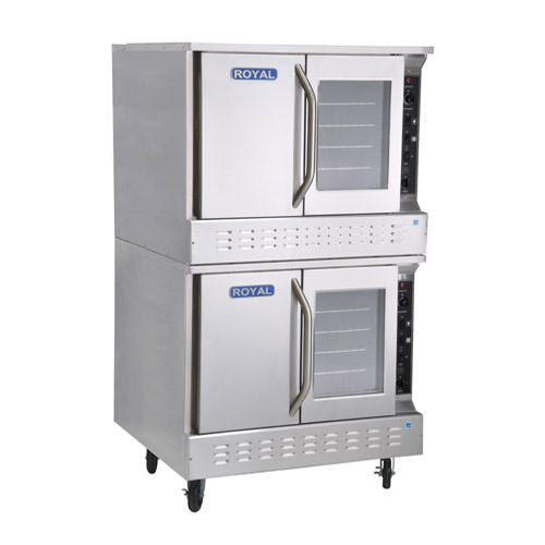 Royal RCOS-2 Double Deck Gas Convection Oven – 140,000 BTU - Industry Kitchen Supply